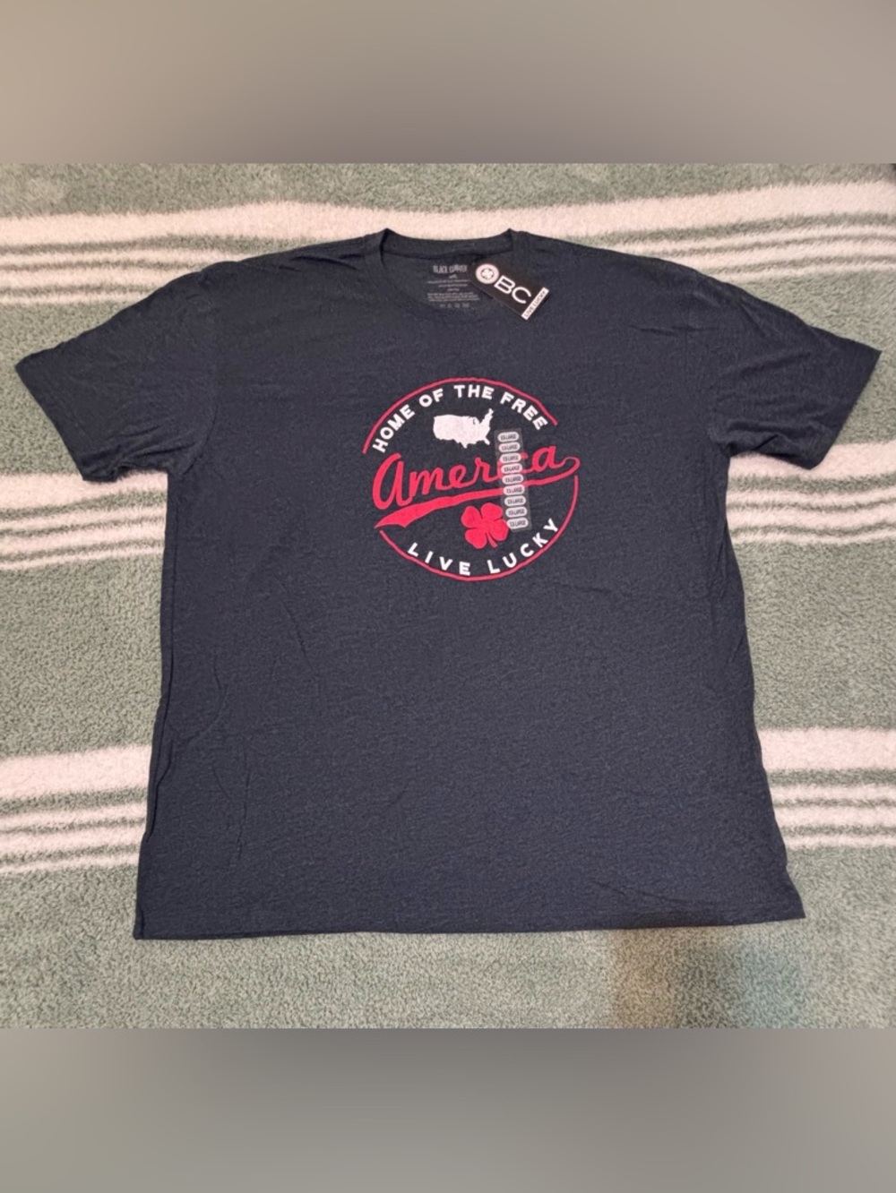 Live Lucky America Graphic Tee - Black XXL